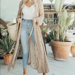 CJLA floral maxi kimono